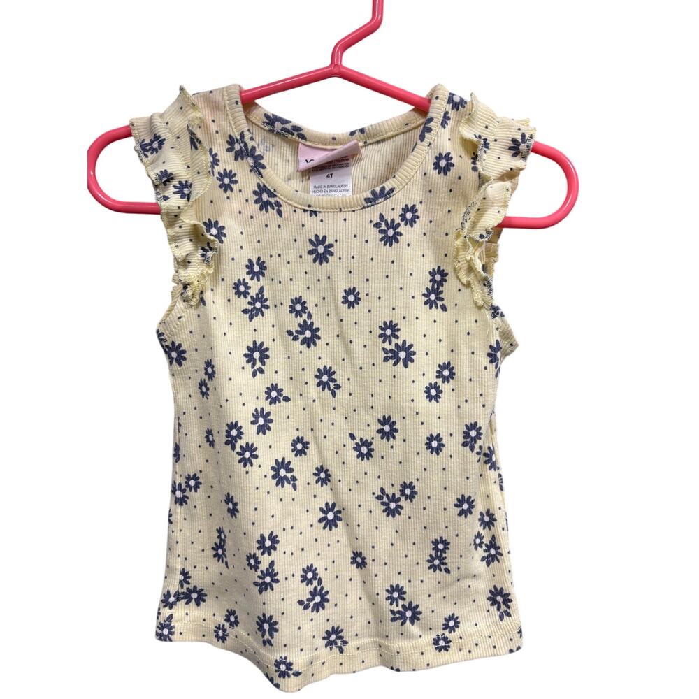 Yellow Floral SS - Little Lass - 4T